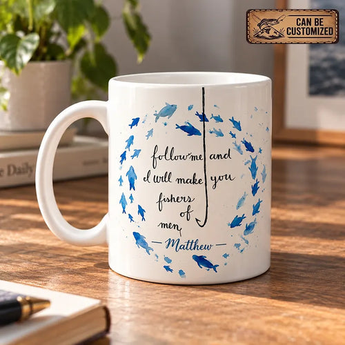 Personalized Fishers Of Men Christian Fishing Mug