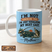 Personalized I'm Not Ignoring You Fishing Ceramic Mug