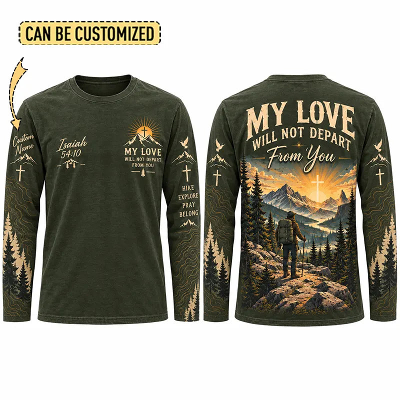 Christian Faith Mountain Landscape Long Sleeve Shirt