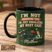 Personalized I'm Not Ignoring You Fishing Ceramic Mug