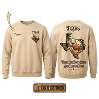 Personalized Texas Big Buck Hunting Sweater