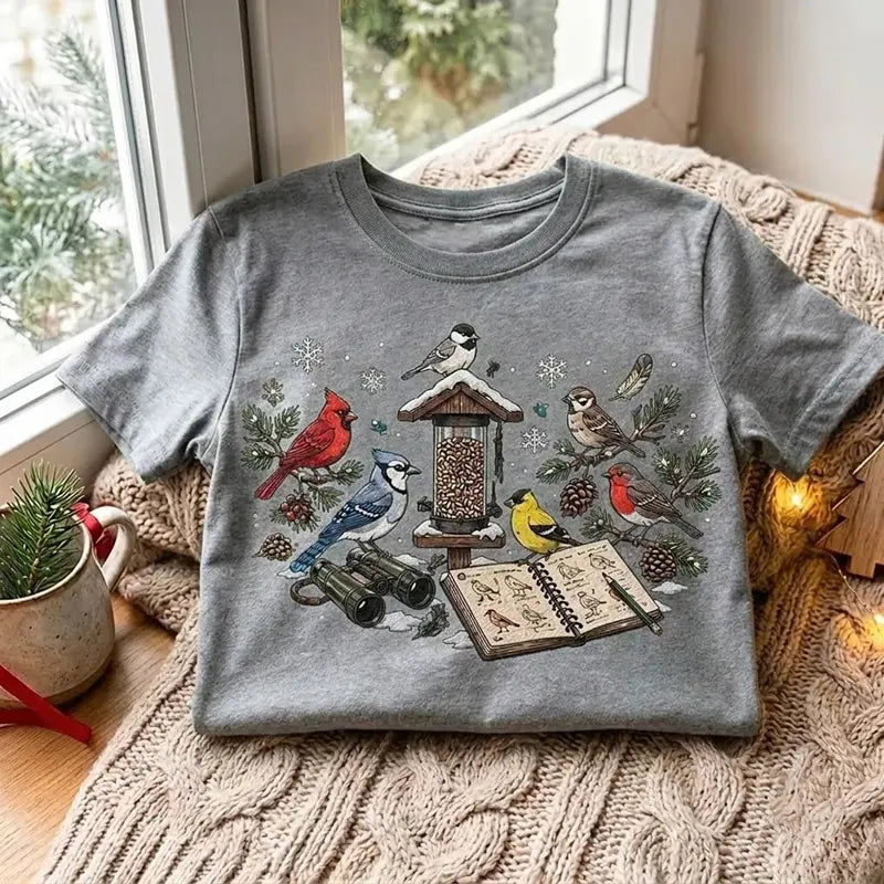 Vintage Bird Watching North American Birds  T-Shirt
