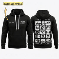 Personalized Fish More Worry Less Fishing Hoodie