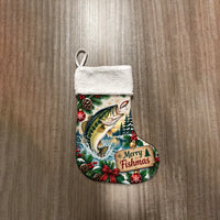 Merry Fishmas Bass Fishing Christmas Stocking