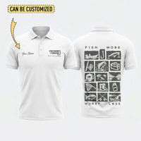 Personalized Fish More Worry Less Fishing Polo Shirt