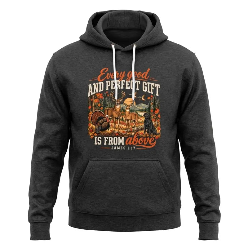 Every Good And Perfect Gift From Above Vintage Wildlife Outdoor Hoodie
