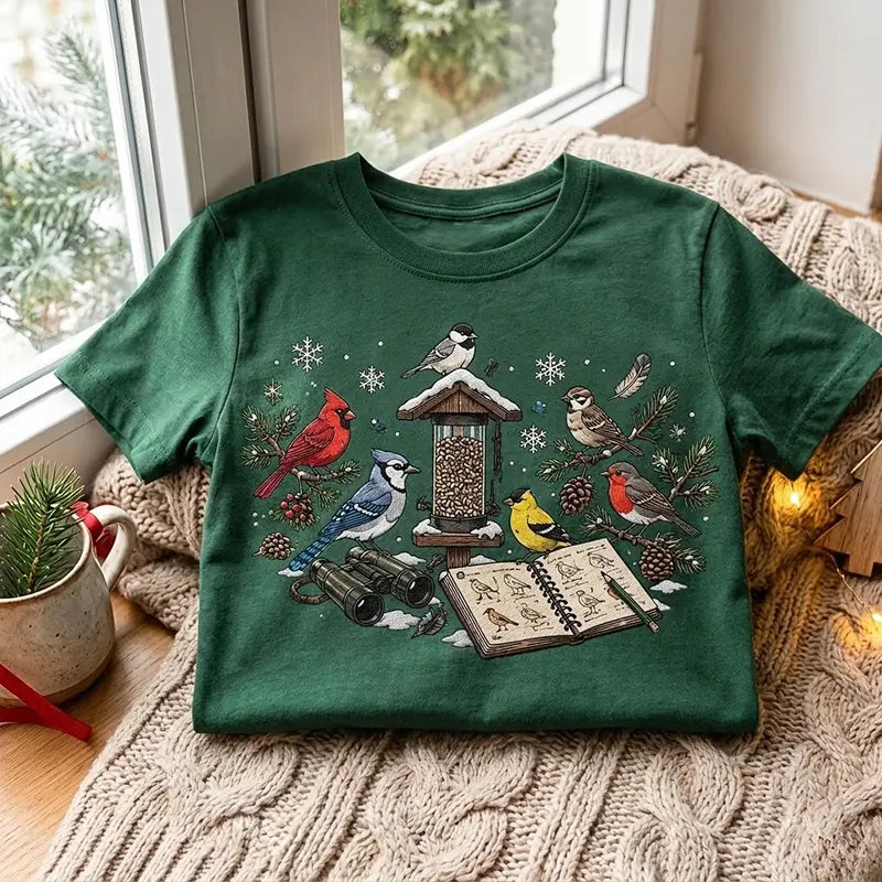 Vintage Bird Watching North American Birds  T-Shirt