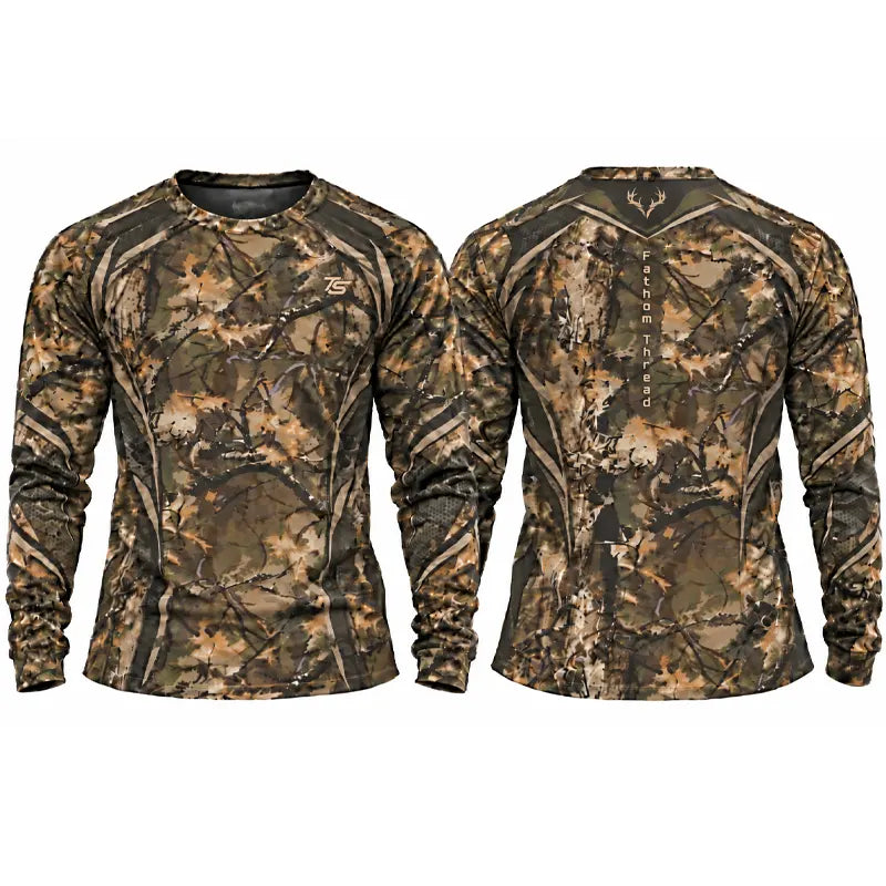 Fathom Threads Deer Antler Camo Hunting Long Sleeve Shirt