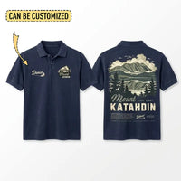 Personalized Mount Katahdin Vintage Hiking Polo Shirt