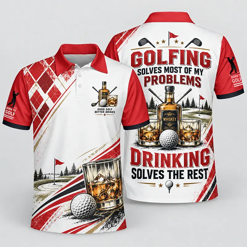 Good Golf Better Drinks Personalized Golf Polo Shirt