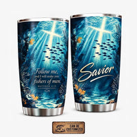 Personalized Matthew 4:19 Christian Fishing Ocean 20oz Tumbler