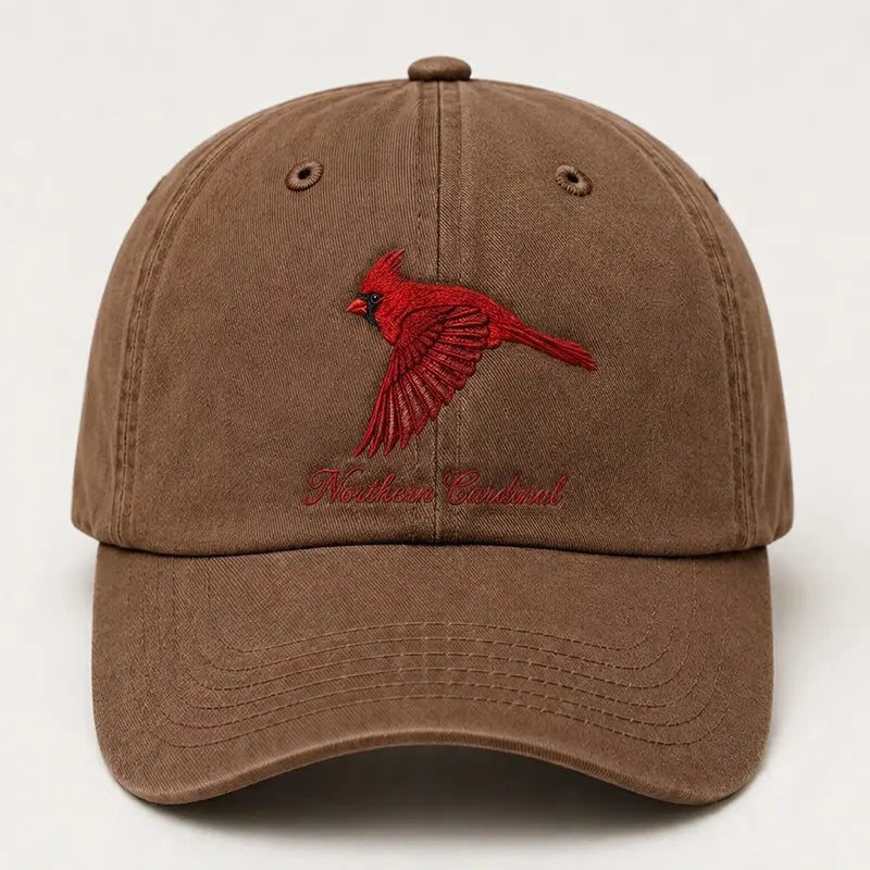 Bird Watching Bird Species Northern Cardinal Embroidered Cap