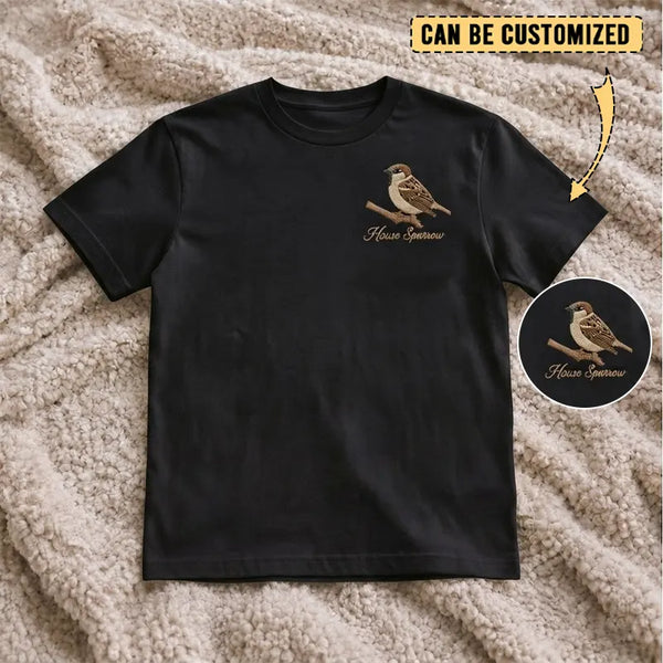 House Sparrow Embroidered T-Shirt
