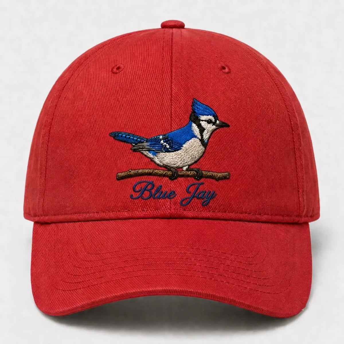 Bird Watching Bird Species Blue Jay Embroidered Cap