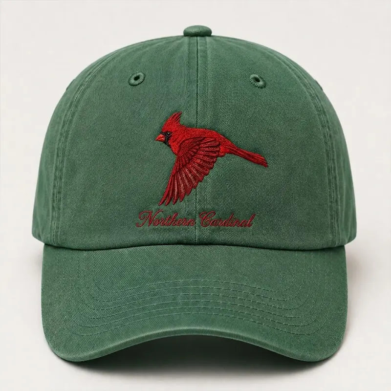 Bird Watching Bird Species Northern Cardinal Embroidered Cap