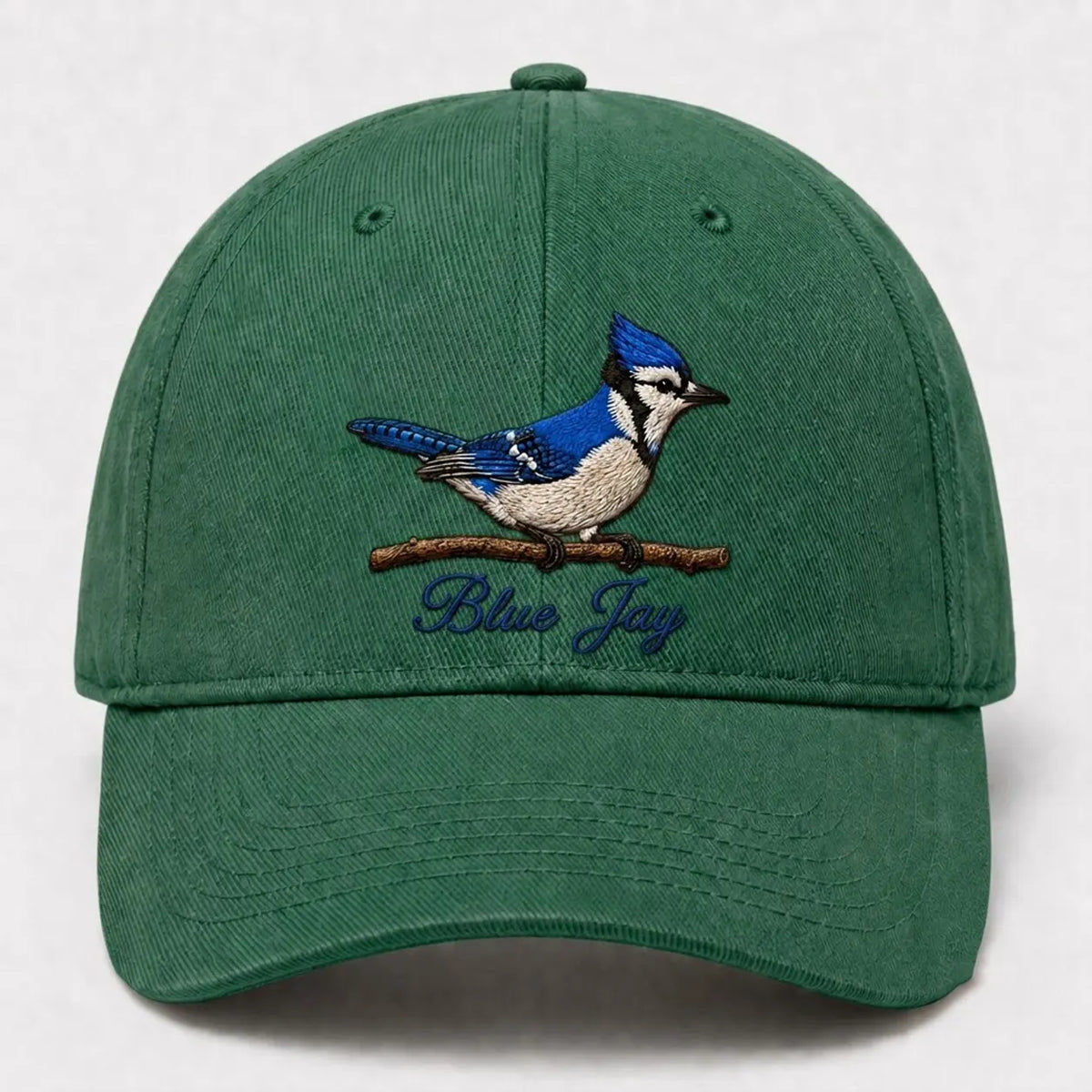Bird Watching Bird Species Blue Jay Embroidered Cap