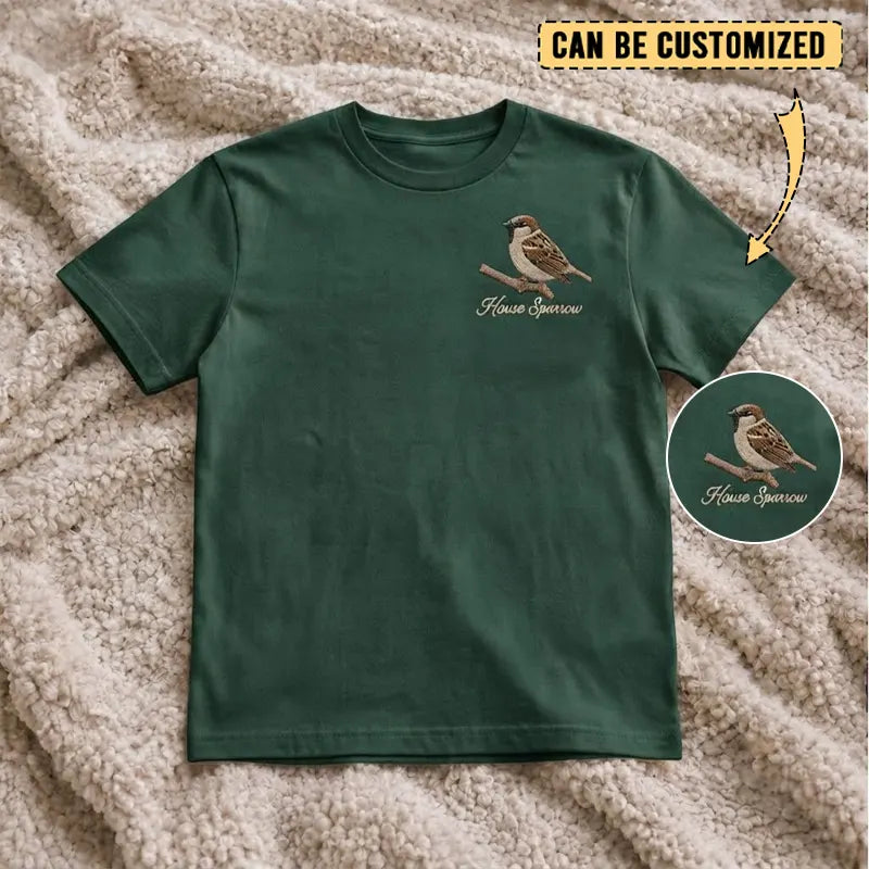 House Sparrow Embroidered T-Shirt