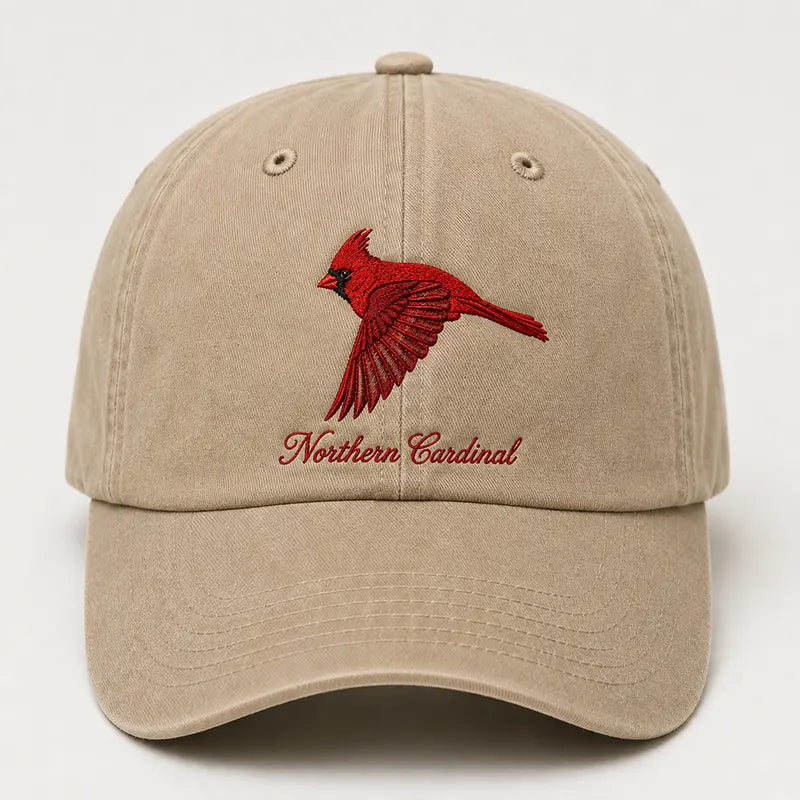 Bird Watching Bird Species Northern Cardinal Embroidered Cap