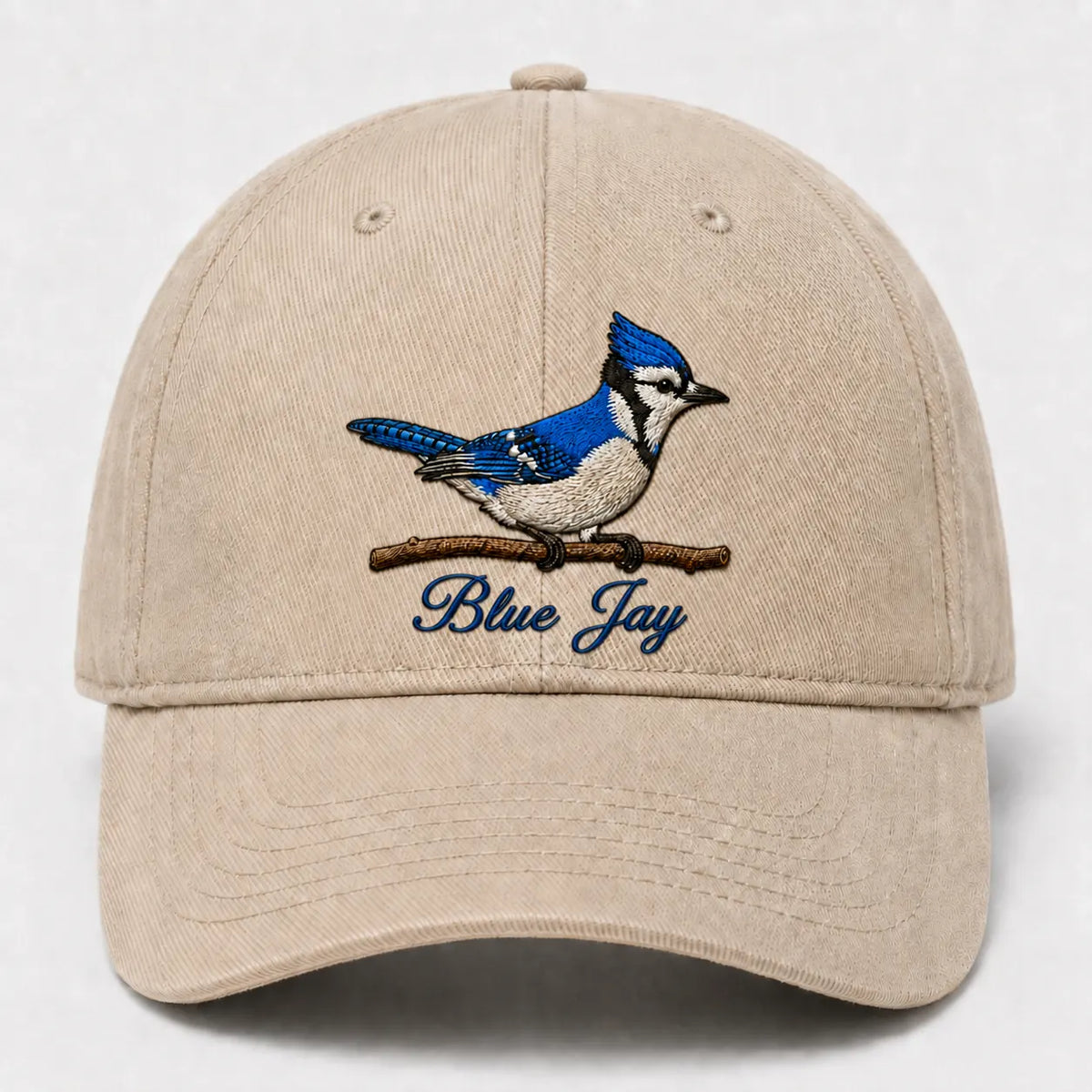 Bird Watching Bird Species Blue Jay Embroidered Cap