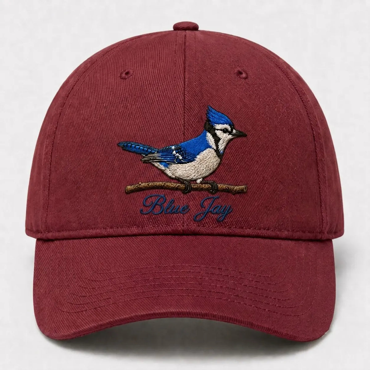 Bird Watching Bird Species Blue Jay Embroidered Cap