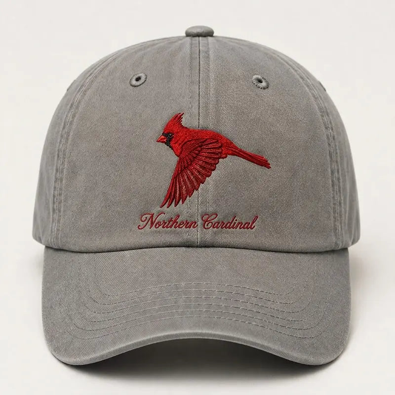 Bird Watching Bird Species Northern Cardinal Embroidered Cap