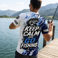 Personalized Keep Calm And Go Fishing Bass Fish T-Shirt