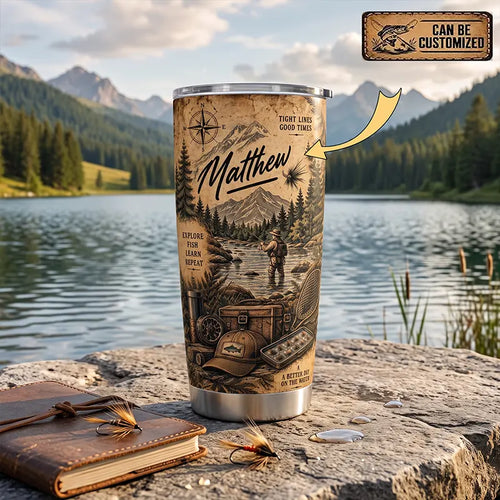 Personalized 20oz Fishing Lure Selection Guide Tumbler