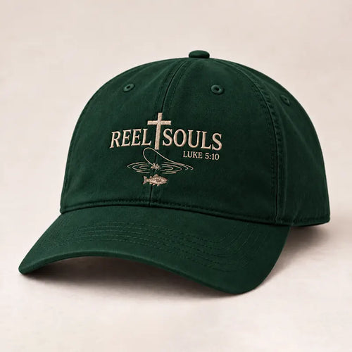 Reel Souls Christian Fishing Embroidered Cap