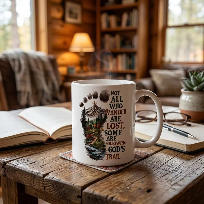 Following God's Trail Christian Hiking Mug