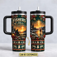 Fishers of Men Matthew 4:19 Christian Fishing Christmas 40oz Tumbler