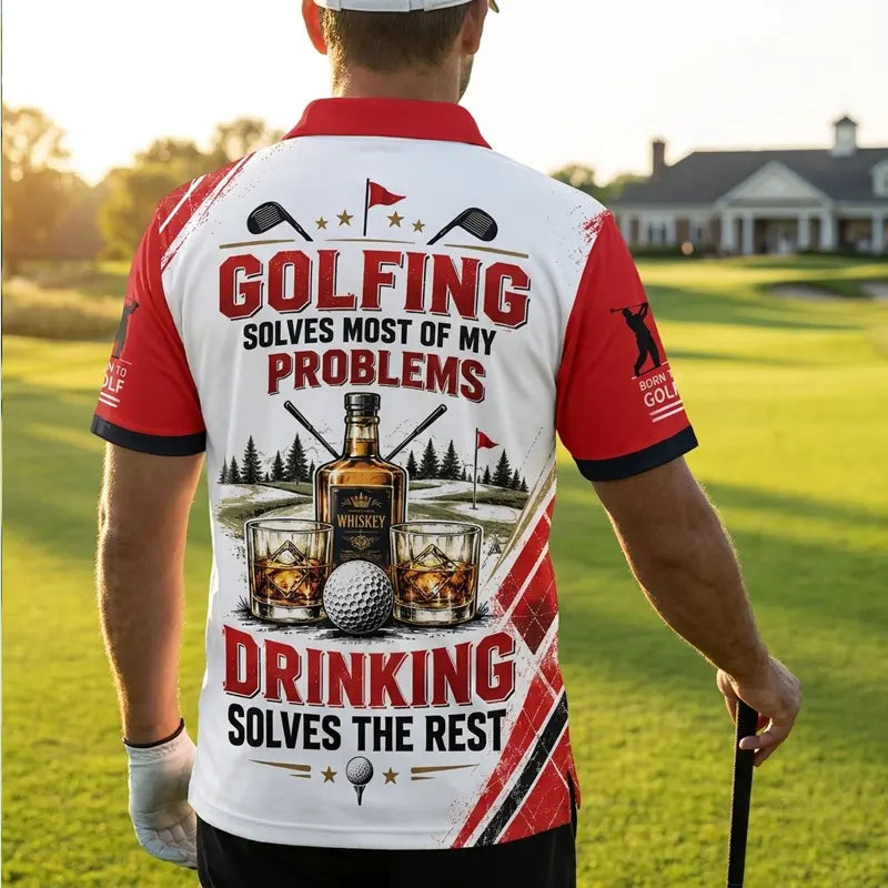 Good Golf Better Drinks Personalized Golf Polo Shirt