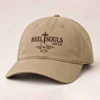 Reel Souls Christian Fishing Embroidered Cap