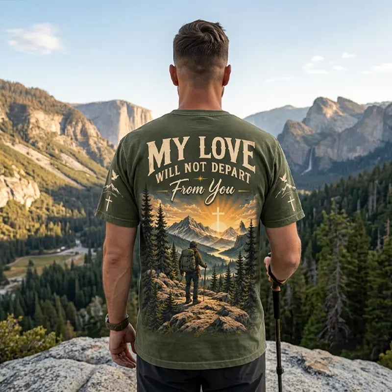 Christian Faith Mountain Landscape Short Sleeve T-Shirt