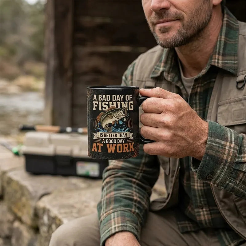 A Bad Day Of Fishing Is Better Than A Good Day At Work Fishing Mug