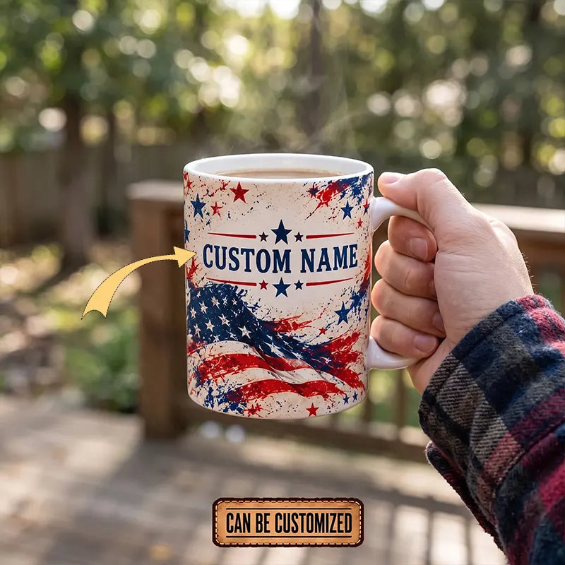 Personalized America USA Land Of The Free 250th Anniversary Patriotic Mug