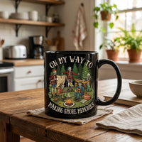 Making Smore Memories Camping Skeletons Ceramic Mug