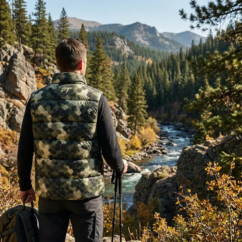 Fathom Thread Personalized Hex Camo Puffer Vest