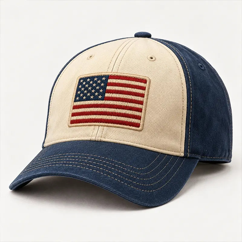 Classic America Flag Embroidered Cap
