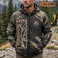 Personalized MTN Bonded Let's Go Hunting Camo Windbreaker Jacket