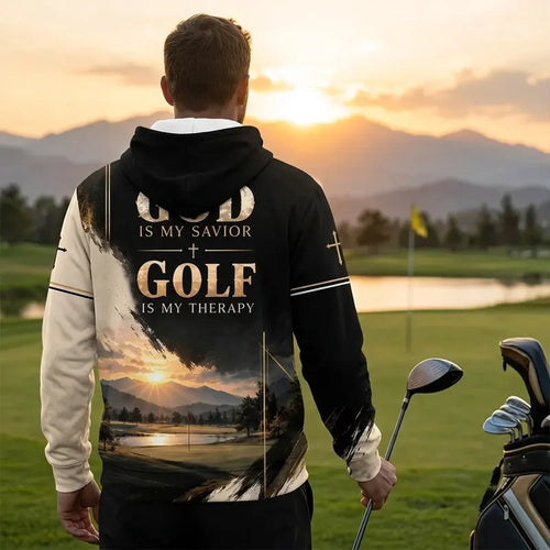 Personalized God Is My Savior Golf Christian Hoodie