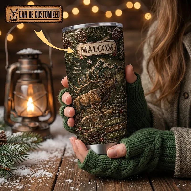 Personalized Hunting Christmas 20oz Tumbler