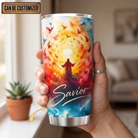 Personalized Matthew 6:26 Christian Birds Watercolor 20oz Tumbler