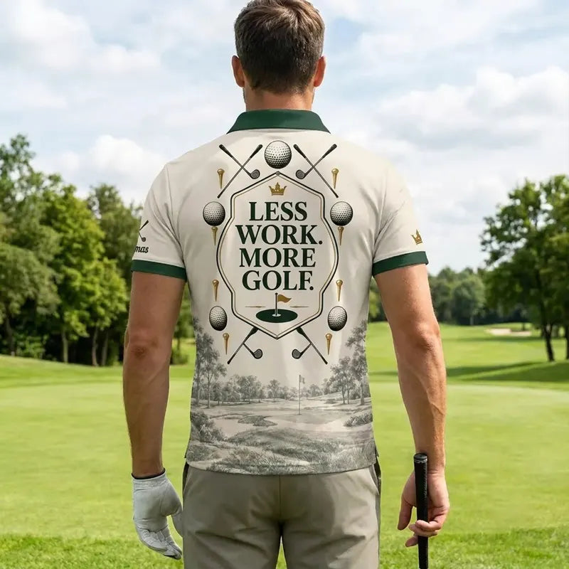 One More Round Won't Hurt Personalized Golf Polo Shirt