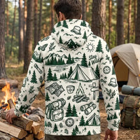 Personalized Camp More Worry Less Adventure Hooded Long Sleeve Shirt