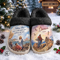 Personalized Christian Fishing Fur Slippers