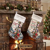 Personalized Winter Birds Christmas Stocking