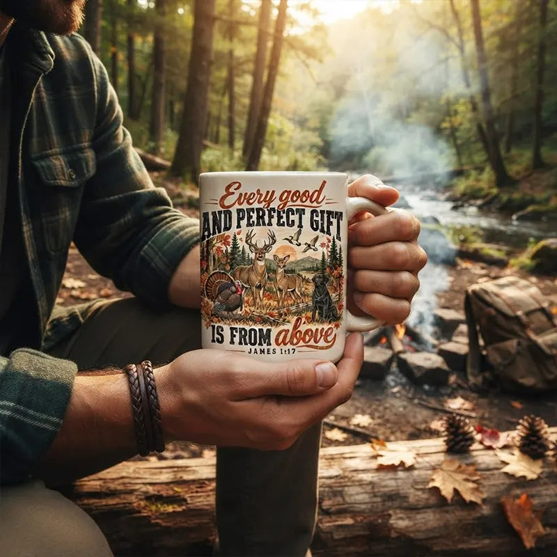 Every Good And Perfect Gift From Above Vintage Wildlife Rustic Coffee Mug