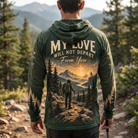Christian Faith Mountain Landscape Hooded Long Sleeve Shirt
