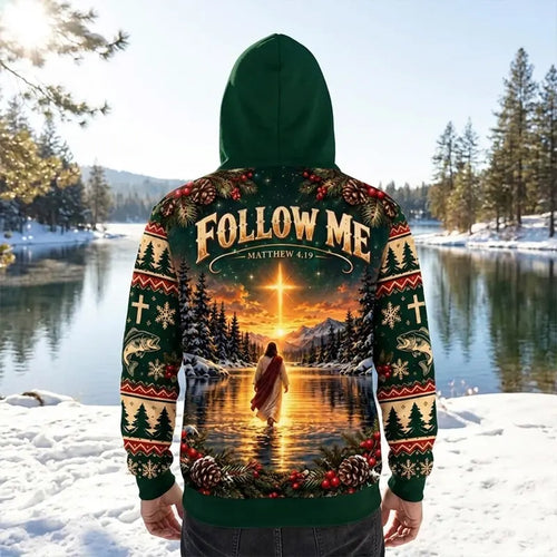Personalized Fishers of Men Christmas Christian Fishing Hoodie