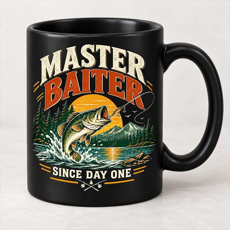 Master Baiter Vintage Fishing Coffee Mug